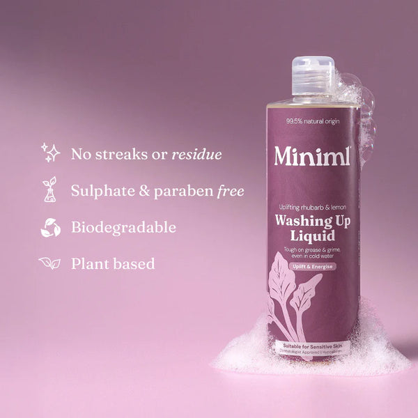 Miniml Rhubarb + Lemon Washing Up Liquid - Home Refill