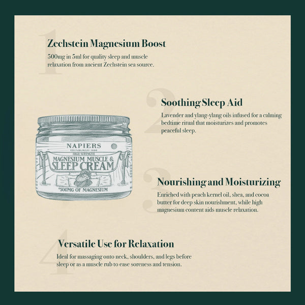 Napiers Magnesium Muscle & Sleep Cream - 100ml