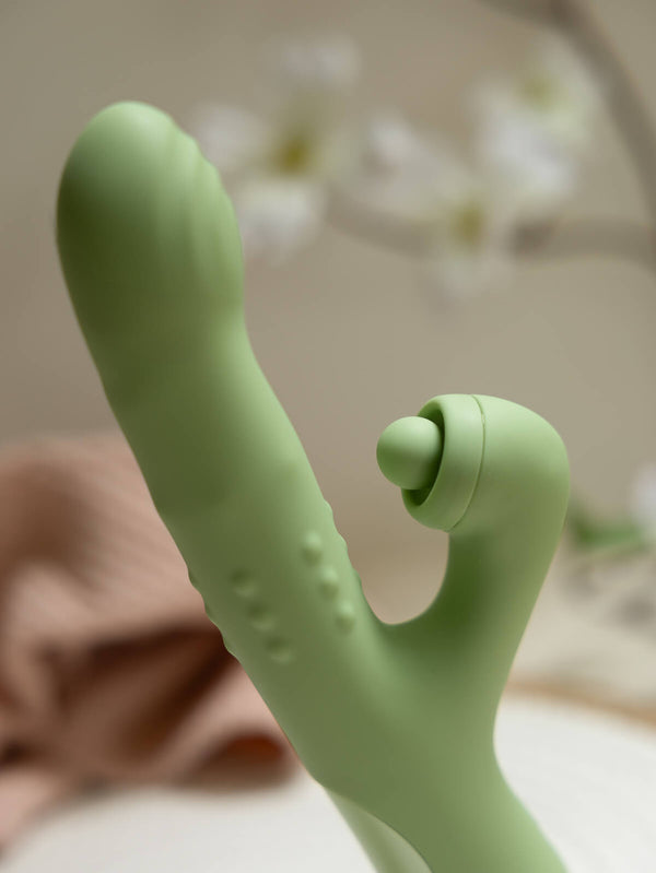 The Natural Love Company Senna Thrusting Rabbit Vibrator - Recycled Ocean Plastic