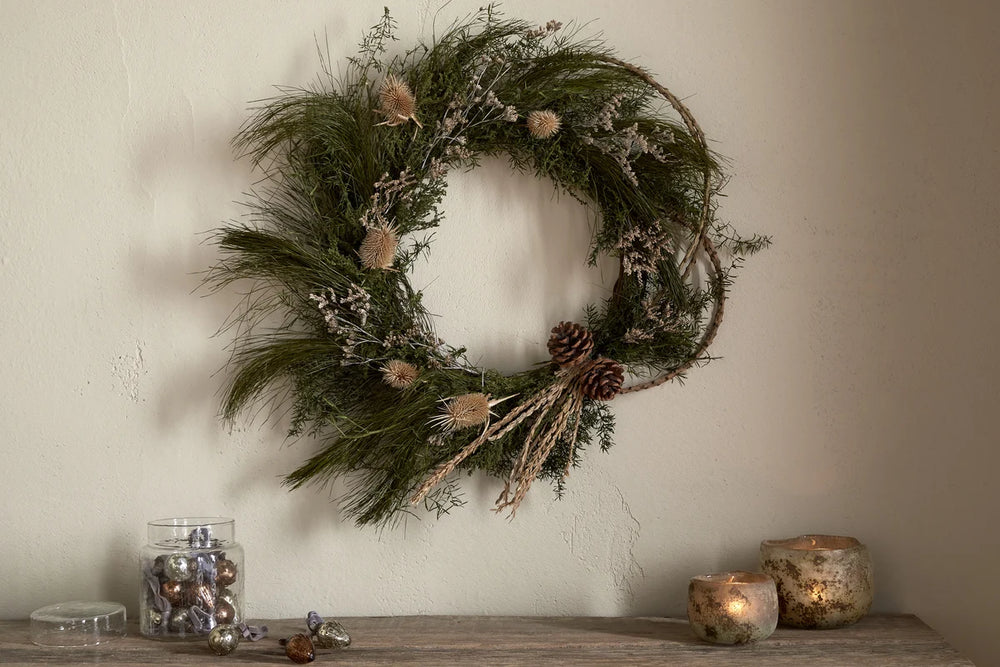 Nkuku Adiela Natural & Moss Christmas Wreath