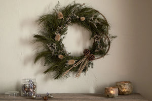 Nkuku Adiela Natural & Moss Christmas Wreath