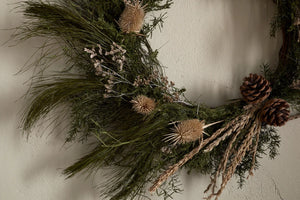 Nkuku Adiela Natural & Moss Christmas Wreath