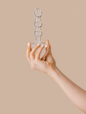 The Natural Love Company Tansy Anal Glass Dildo - Clear
