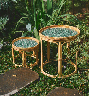 Bam & Bloom Rattan Side Table - Carbis