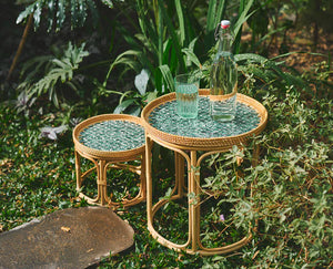 Bam & Bloom Rattan Side Table - Carbis
