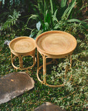 Bam & Bloom Rattan Side Table - Hoxton