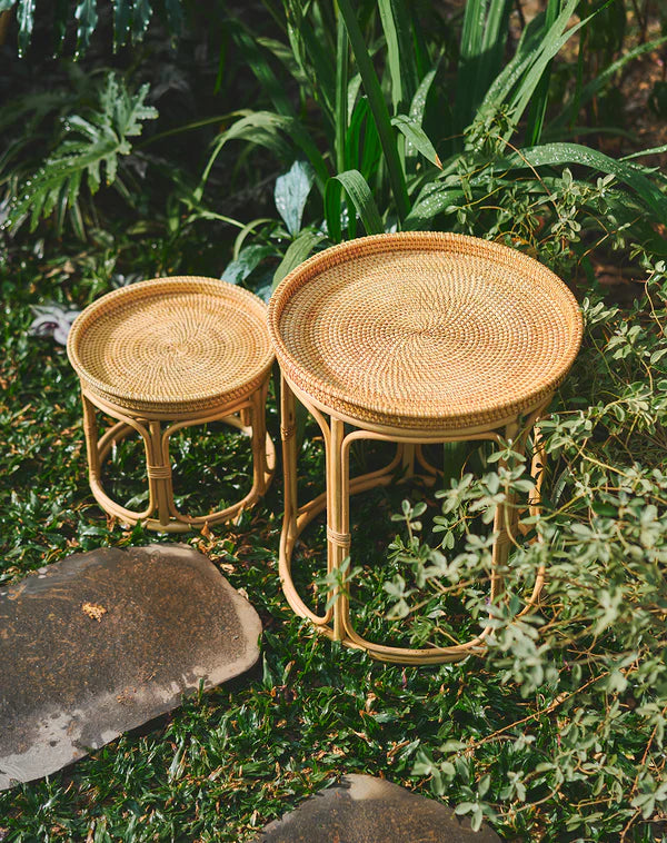 Bam & Bloom Rattan Side Table - Hoxton