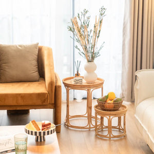 Bam & Bloom Rattan Side Table - Hoxton