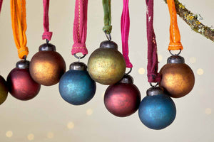 Nkuku Oko Mini Christmas Baubles - x12 Set