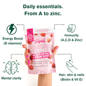 Vegums Vegan Vitamins - Sugar-Free A-Z Multivitamin