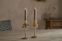 Nkuku Iron Parili Candle Holder - Set of x2