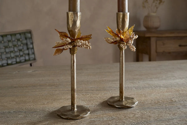 Nkuku Iron Parili Candle Holder - Set of x2