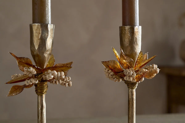 Nkuku Iron Parili Candle Holder - Set of x2
