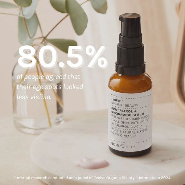 Evolve Beauty Resveratrol + Niacinamide Face Serum for Hyperpigmentation
