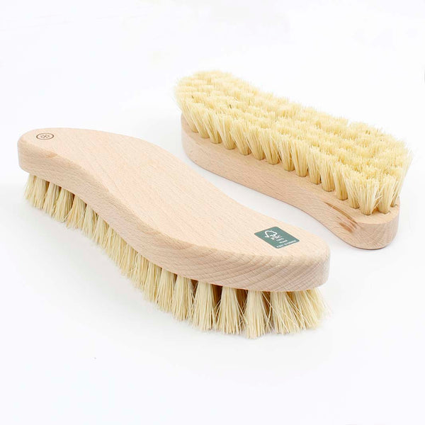 A Slice Of Green Scrubbing Brush With Plant Bristles