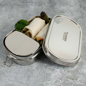 A Slice Of Green Stainless Steel Lunchbox with Mini Container - Kangra
