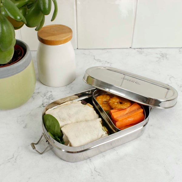 A Slice Of Green Stainless Steel Lunchbox with Mini Container - Kangra