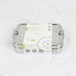 A Slice Of Green Stainless Steel Lunchbox with Mini Container