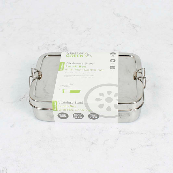 A Slice Of Green Stainless Steel Lunchbox with Mini Container