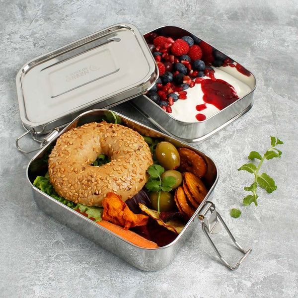 A Slice Of Green Leak Resistant Two Tier Lunchbox Buruni