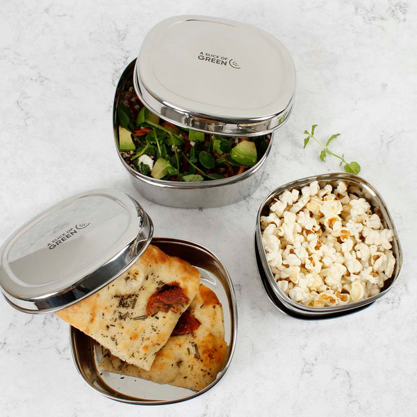 A Slice Of Green Stainless Steel Food Storage - x3 Pack
