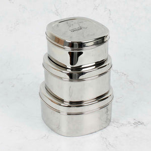A Slice Of Green Stainless Steel Food Storage - x3 Pack