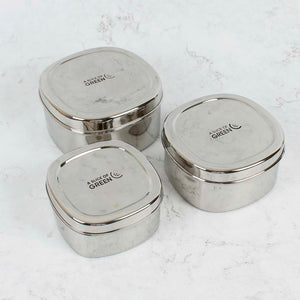 A Slice Of Green Stainless Steel Food Storage - x3 Pack