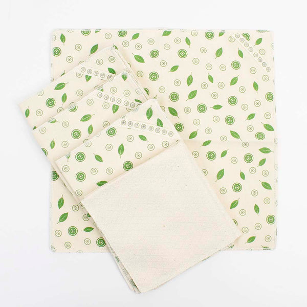 A Slice of Green Organic Cotton Unpaper Towels - x5 Packs