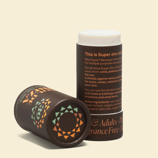 Sol De Ibiza Face & Body Super Zinc Stick SPF30 - Vegan & Plastic Free