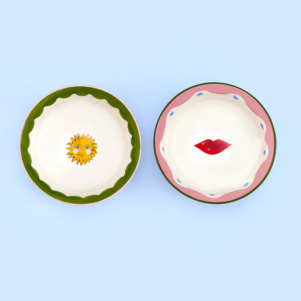 Eleanor Bowmer Sun & Lips Nibble Bowls - x2 Pack