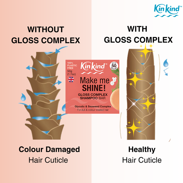KinKind Make Me Shine Conditioner Bar 50g - for Highlighted & Coloured Hair
