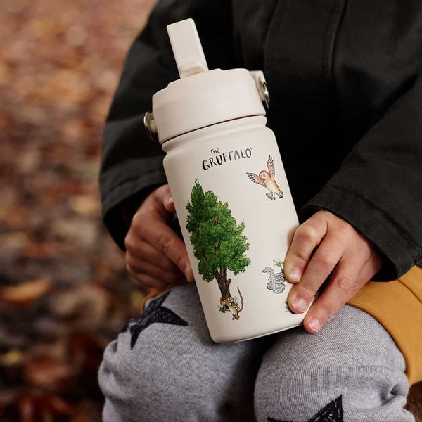 One Green Bottle Stainless Steel Kids Water Bottle 400ml - Gruffalo Cream