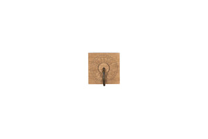 Nkuku Veduru Mango Wood Carved Square Hook - Natural