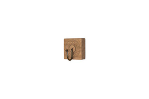 Nkuku Veduru Mango Wood Carved Square Hook - Natural