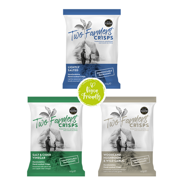 Two Farmers Plastic Free Crisps x24 40g Bags - Mixed Selection Box