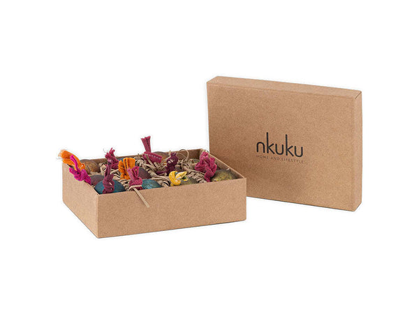 Nkuku Oko Mini Christmas Baubles - x12 Set
