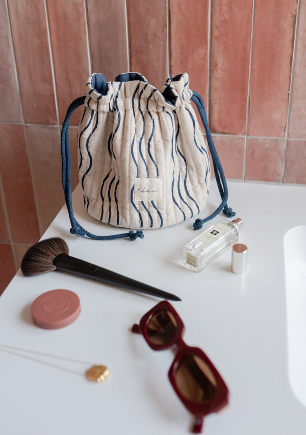 tbco Quilted 100% Cotton Wash Pouch