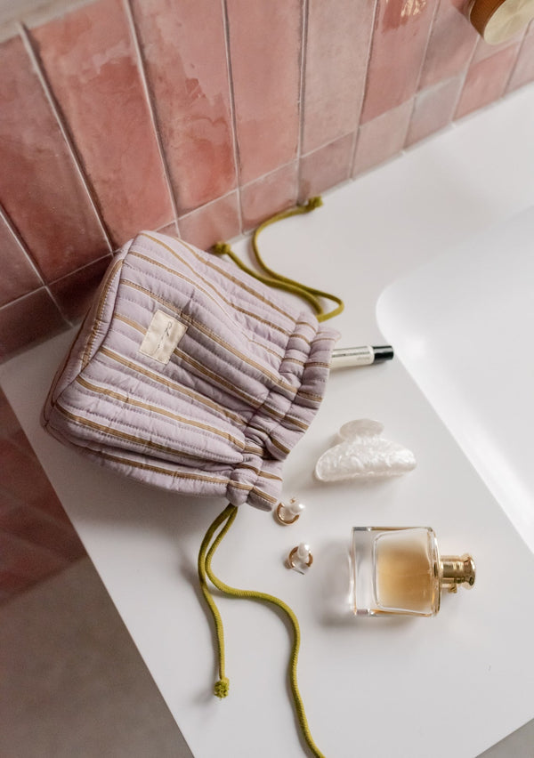 tbco Quilted 100% Cotton Wash Pouch