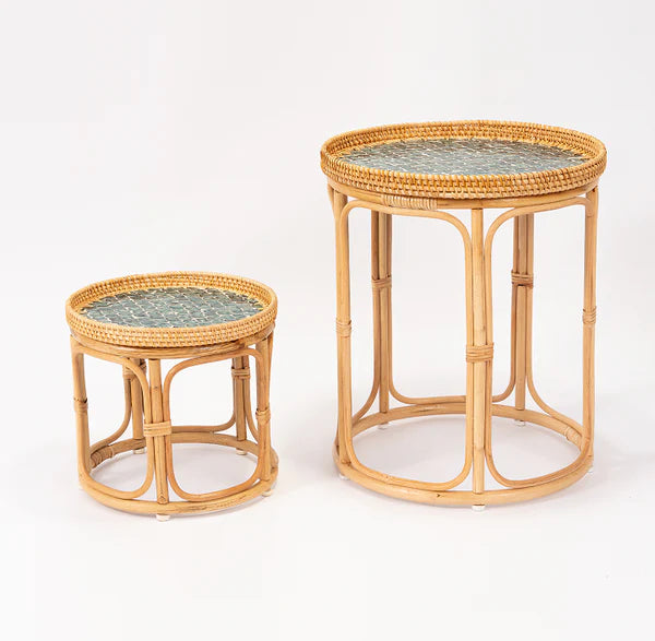 Bam & Bloom Rattan Side Table - Carbis