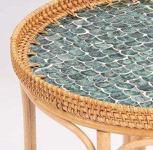 Bam & Bloom Rattan Side Table - Carbis