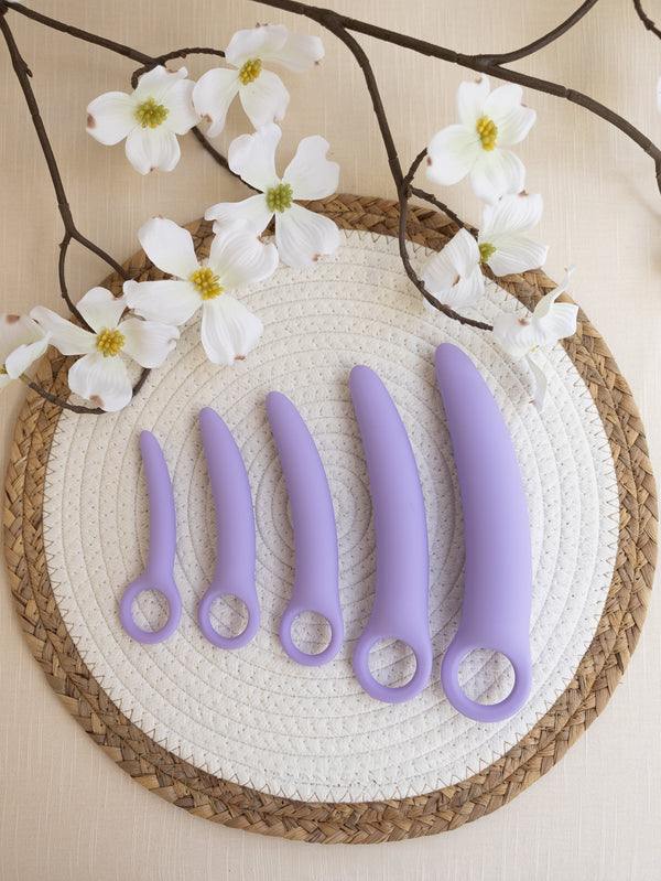 The Natural Love Company Wisteria Dilator Training Set made from Soft Silicone