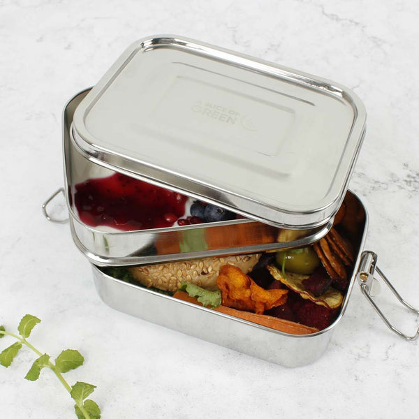 A Slice Of Green Leak Resistant Two Tier Lunchbox Buruni - Plastic Freedom