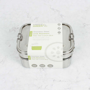 A Slice Of Green Leak Resistant Two Tier Lunchbox Buruni - Plastic Freedom