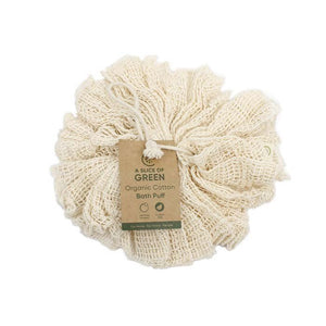 A Slice of Green Organic Cotton Bath Puff - Plastic Freedom