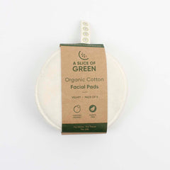 A Slice of Green Organic Cotton Facial Pads - x5 Pack - Plastic Freedom