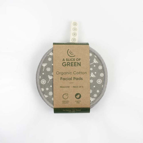 A Slice of Green Organic Cotton Facial Pads - x5 Pack - Plastic Freedom