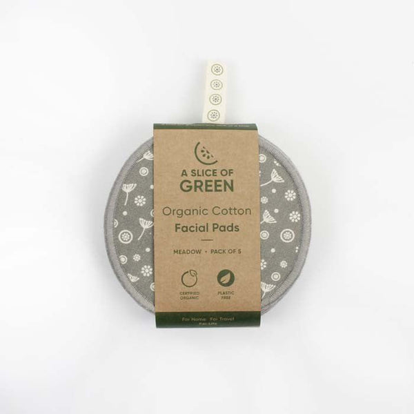 A Slice of Green Organic Cotton Facial Pads - x5 Pack - Plastic Freedom
