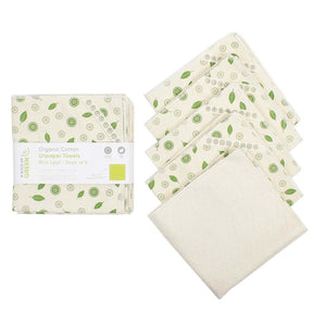 A Slice of Green Organic Cotton Unpaper Towels - x5 Packs - Plastic Freedom