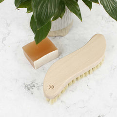 A Slice Of Green Scrubbing Brush With Plant Bristles - Plastic Freedom