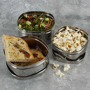 A Slice Of Green Stainless Steel Food Storage - x3 Pack - Plastic Freedom